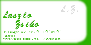 laszlo zsiko business card